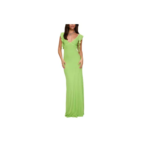 PRINCESS POLLY SOLEILA MAXI DRESS Short Sleeved Dresses Women's GREEN TONAL/Green Tone