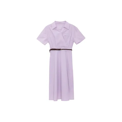 Fstudio Short Sleeved Dresses Women's Purple