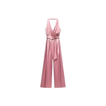 ZARA Jumpsuit Women's Light Pink