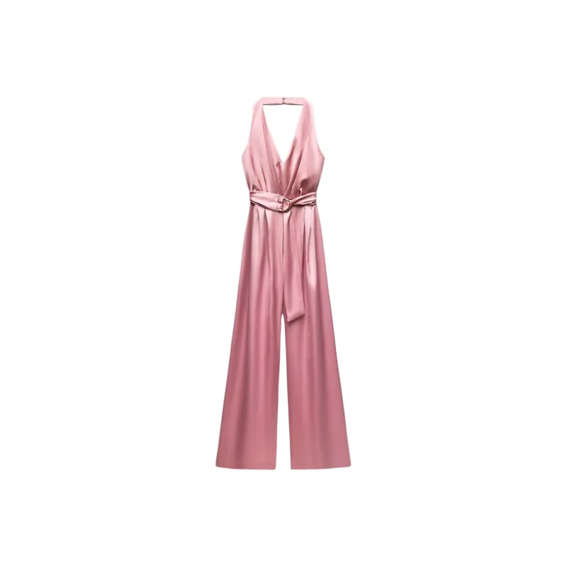 ZARA Jumpsuit Women's Light Pink-0