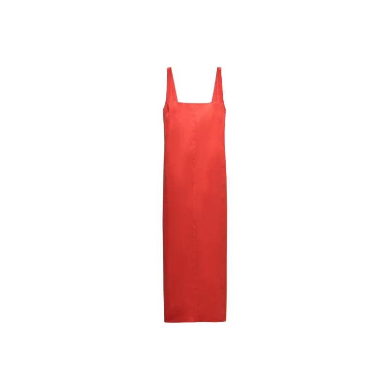 ZARA Slip Dresses Women's Red-0