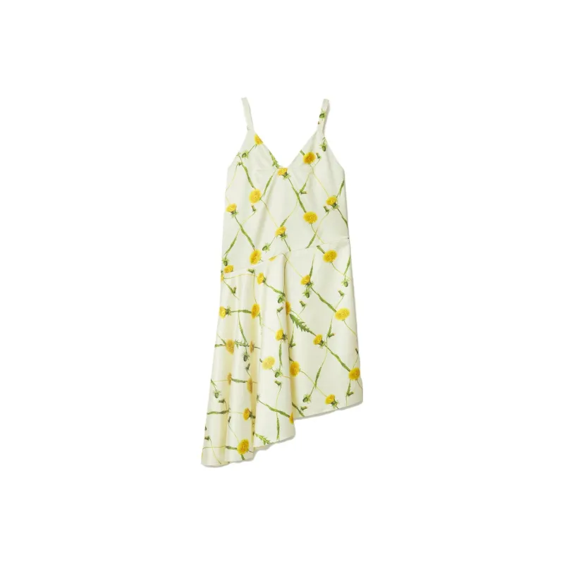 Burberry Dandelion print Silk Satin Minidress-0