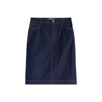 Maison Kitsune Denim Midi Skirt