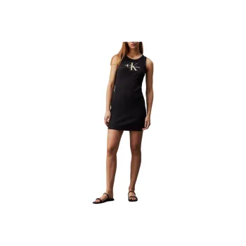 CALVIN KLEIN Sleeveless Dress Europe Version Women's Black