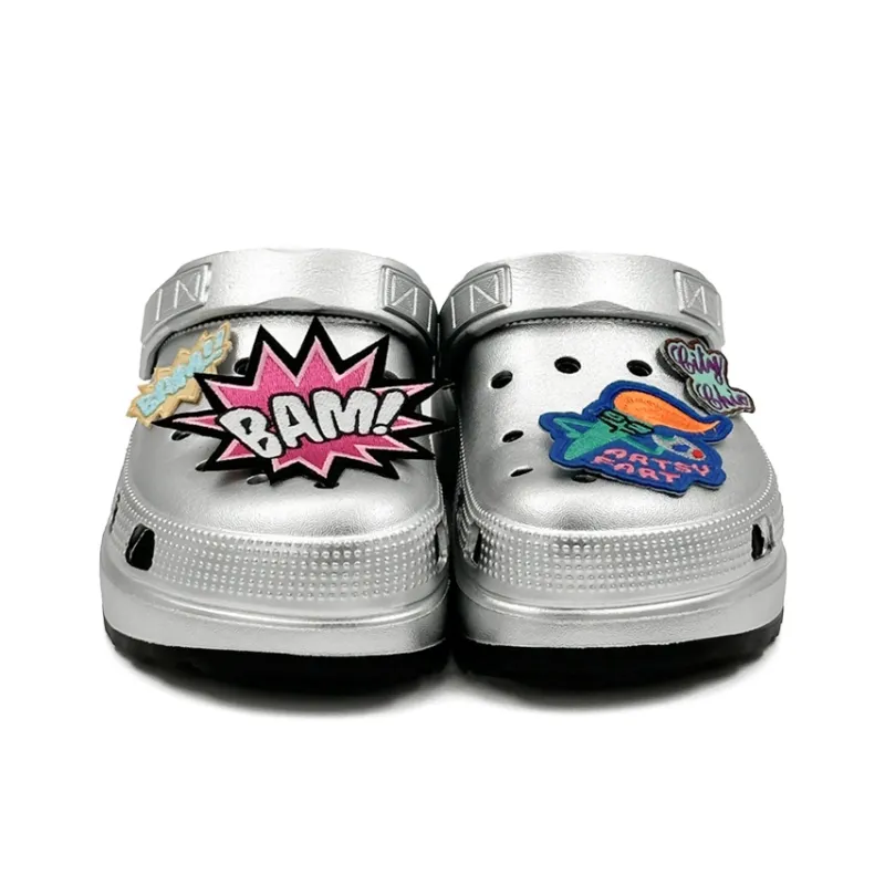 KLAOSD Clogs Unisex Black Full Silver-3