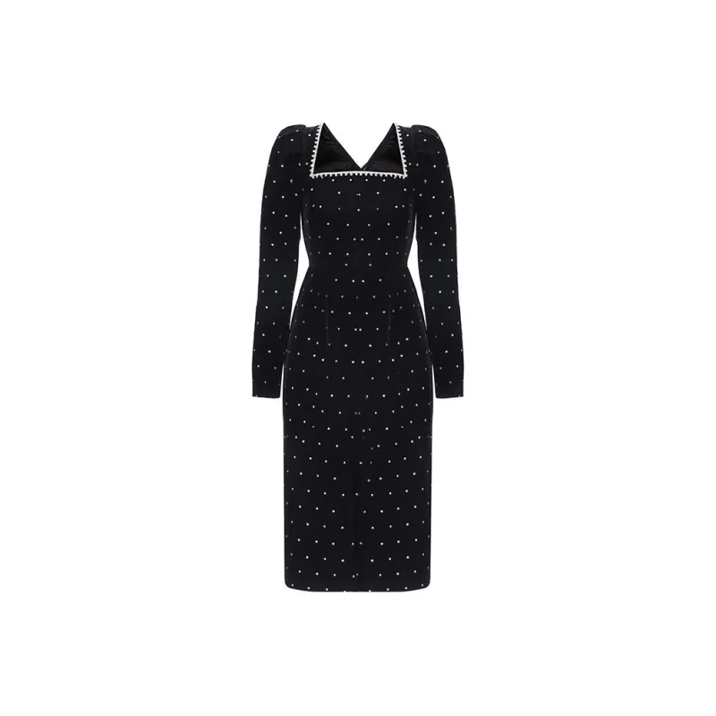 Misi Camii Long Sleeved Dresses Women's Black-0