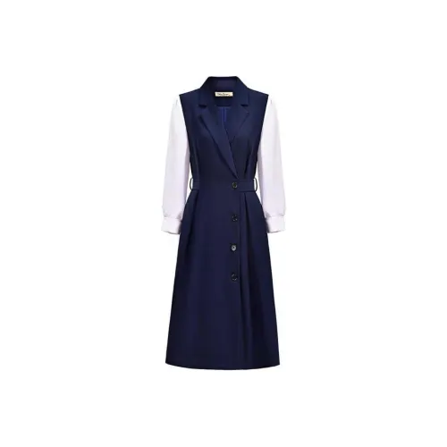 DIFFIE RIEGER Long-Sleeved Dresses Women's Blue