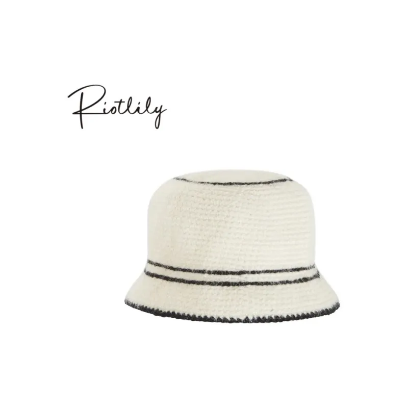 RiotLILY Sheep Wool Bucket Hats Women's-4