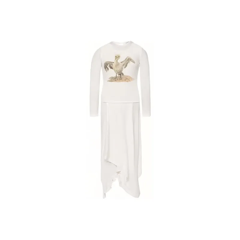 LOEWE Long-Sleeved Dresses Women's White-0