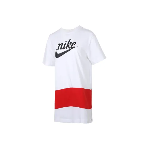 Nike Short Sleeved Dresses Women's White/Red