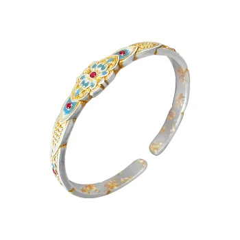 VXSAX 999 Fine Silver Bangles Women's Silver