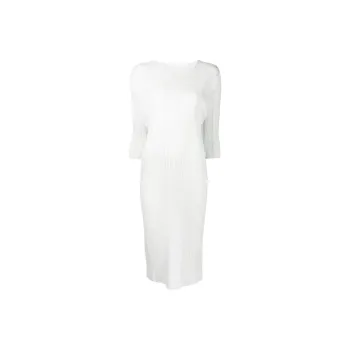PLEATS PLEASE ISSEY MIYAKE Long-Sleeved Dresses Women's White