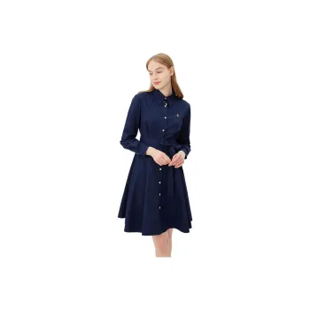 Hush Puppies Long Sleeved Dress Women's Dark Blue