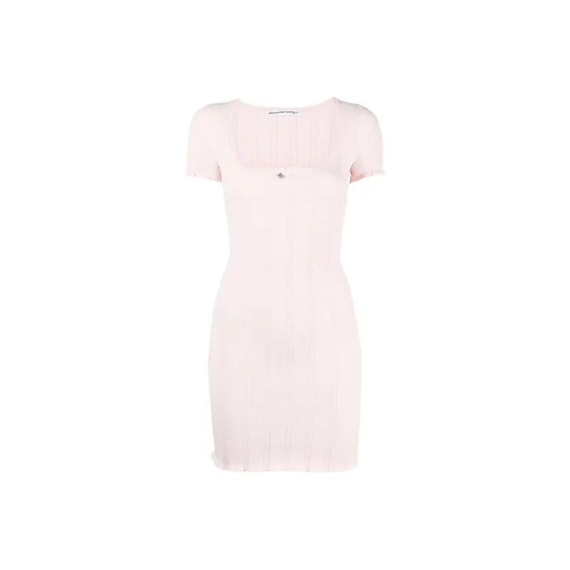 Alexander Wang Short Sleeved Dresses Women's Pink-0