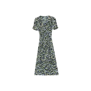 Fashion Versatile Dress Women's Multicolor Floral Design