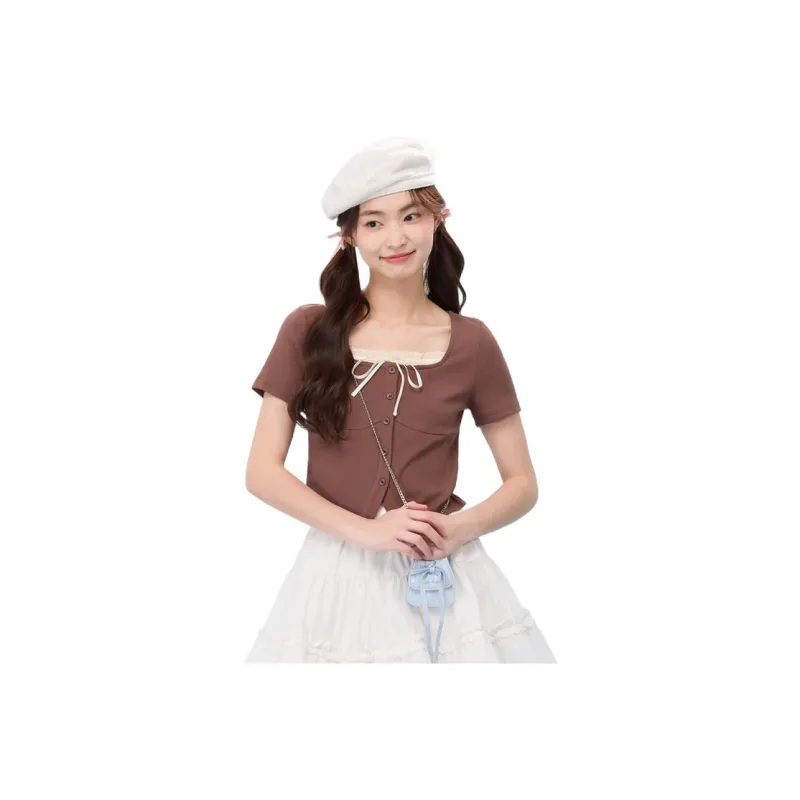 ZIHAN Set in Sleeve T Shirt Women's-6