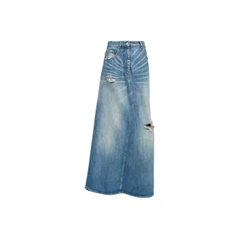 MM6 Maison Margiela Logo patch Midi Skirt
