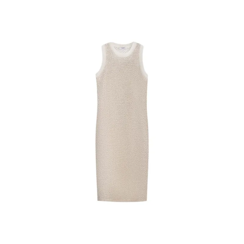 PESERICO Sleeveless Dress Women's Gold-0