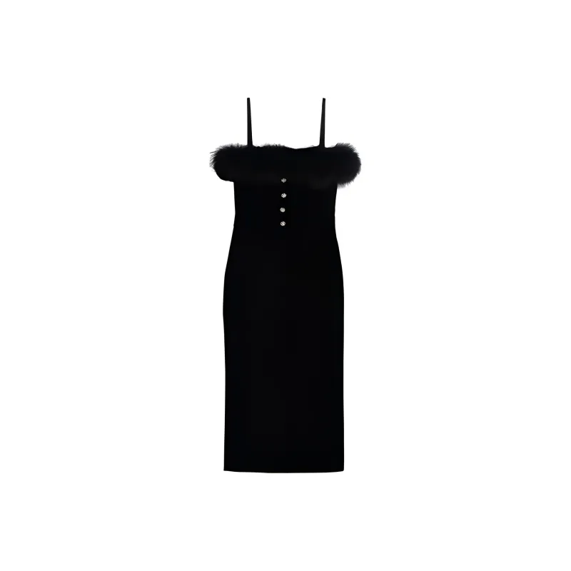 Bebe FW23 Slip Dresses Women's Black-0