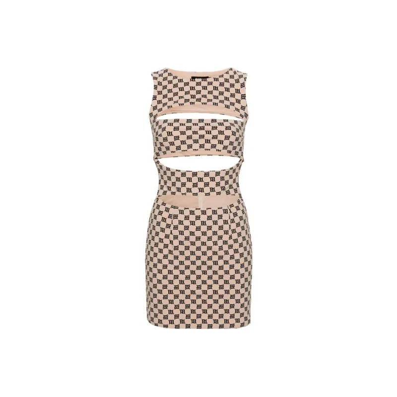 Misbhv Monogram-pattern Sleeveless Minidress-0