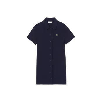 LACOSTE Short Sleeved Dresses Women's Navy Blue