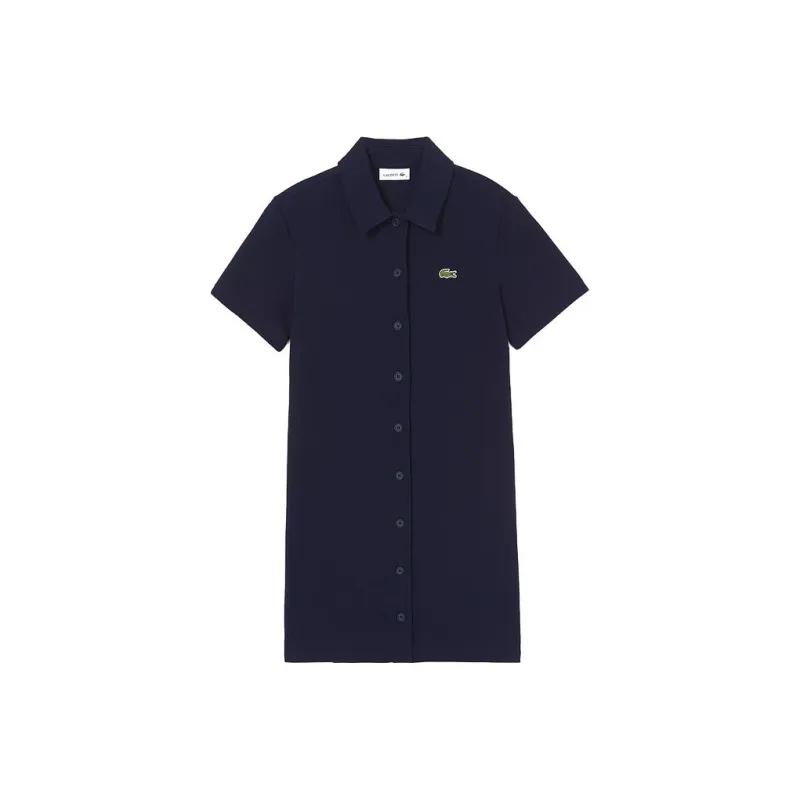 LACOSTE Short Sleeved Dresses Women's Navy Blue-0
