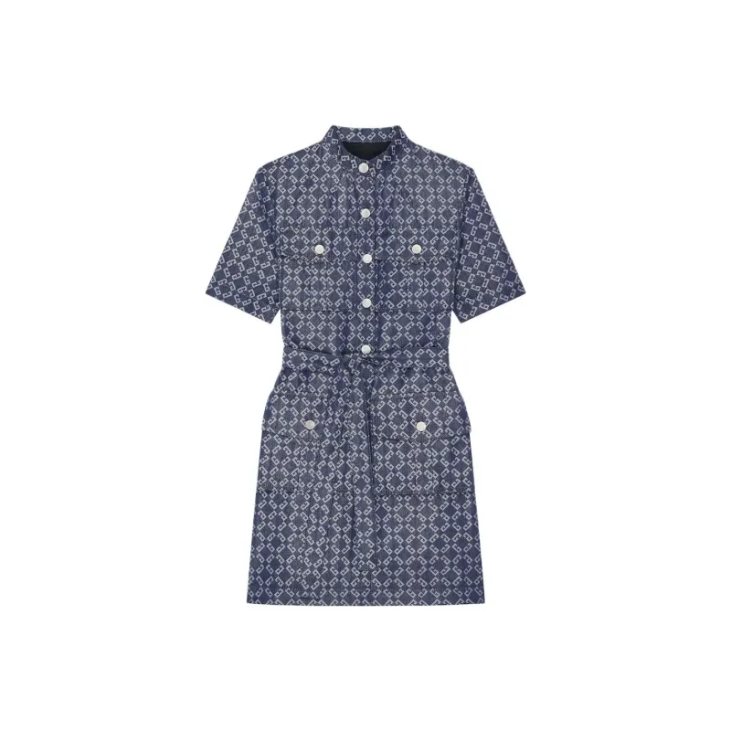 Givenchy Monogram 72 Denim Mini Dress-0