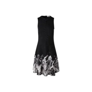 III VIVINIKO Sleeveless Dress Women's Black Gray