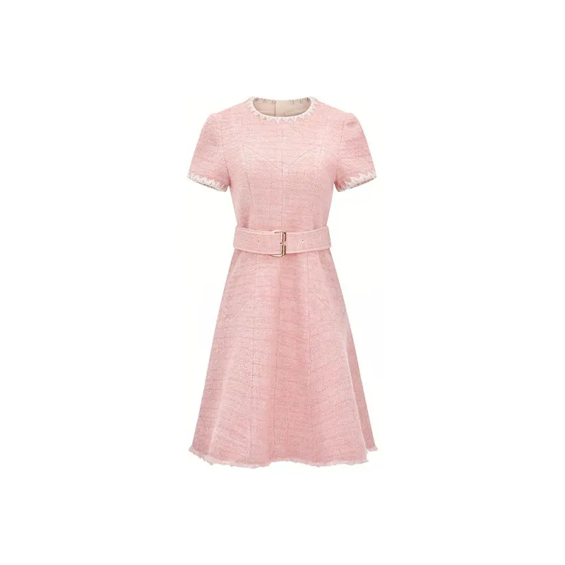 RARE Short Sleeved Dresses Women's Pink-0