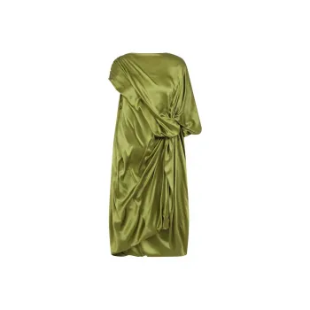 DRIES VAN NOTEN Dalant Asymmetric Satin Dress