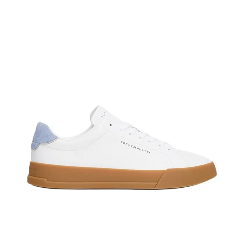 Tommy Hilfiger Trainers Low Top Skateboard Shoes Men's White-1