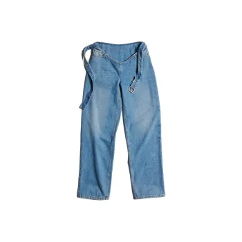Y/Project Y Belt Cut-Out Wide-Leg Jeans