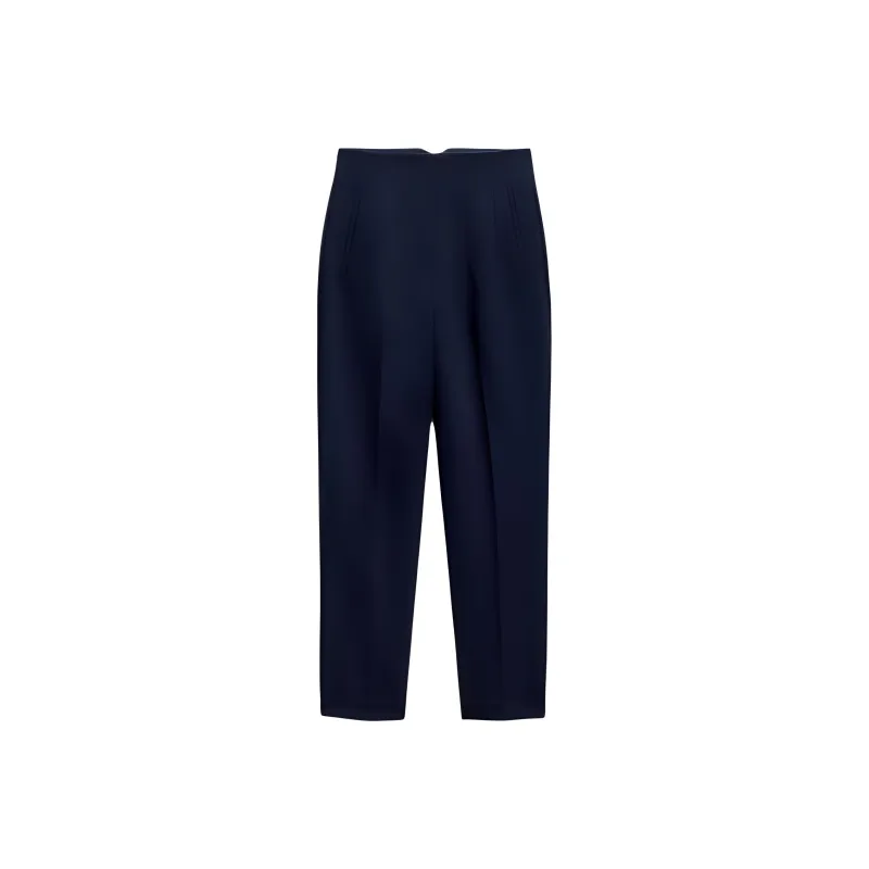 ZARA Suit Trouser Women's Navy Blue-0