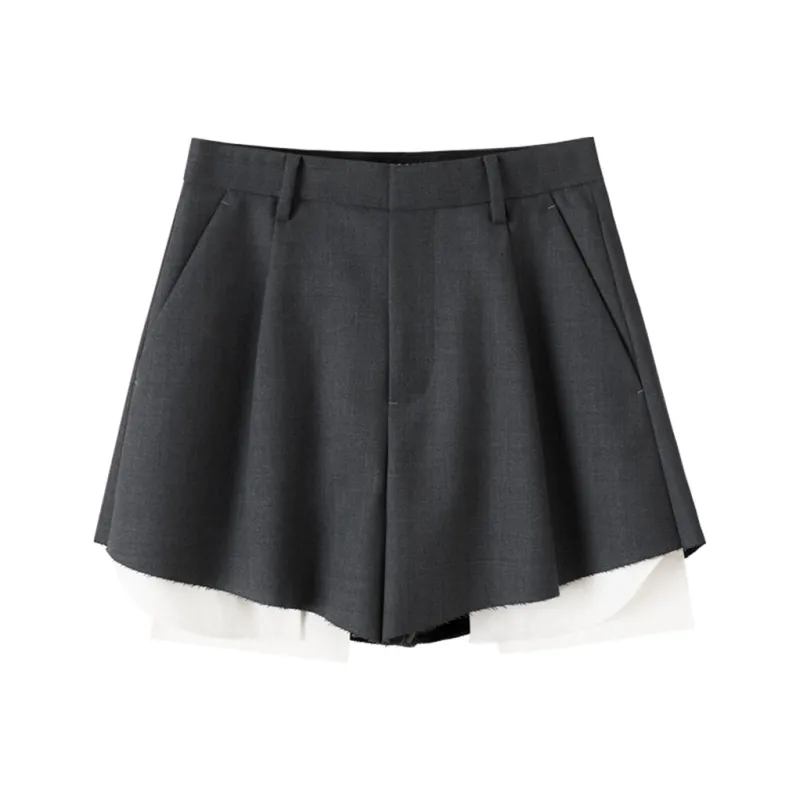 NancyCavally Casual Shorts Women's Gray-0