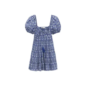 ZARA Short-Sleeved Dresses Women's Blue