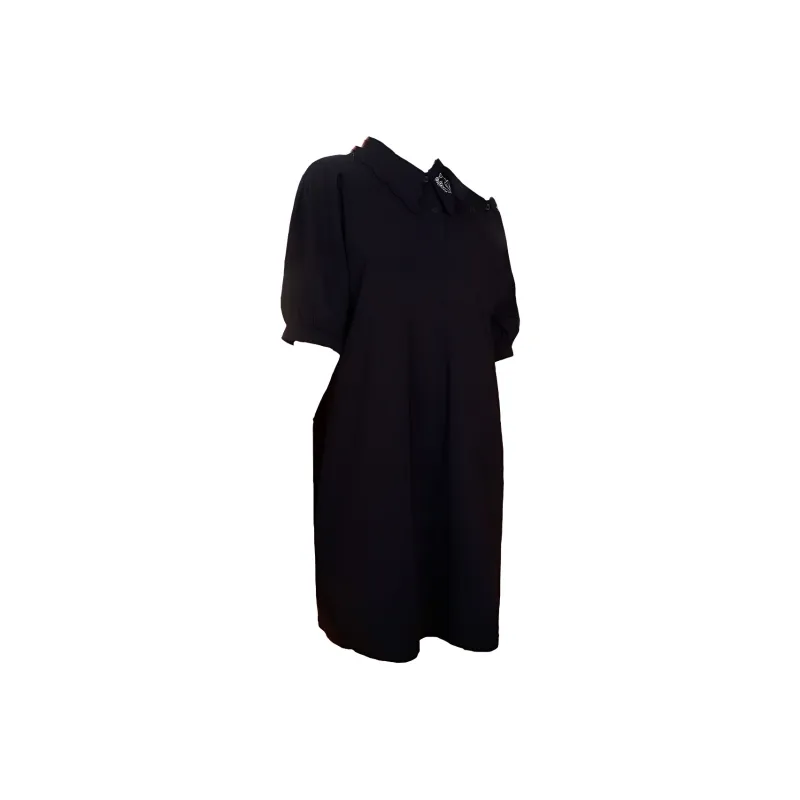 MUGUOGUOMU Short Sleeved Dress Women's Black-0