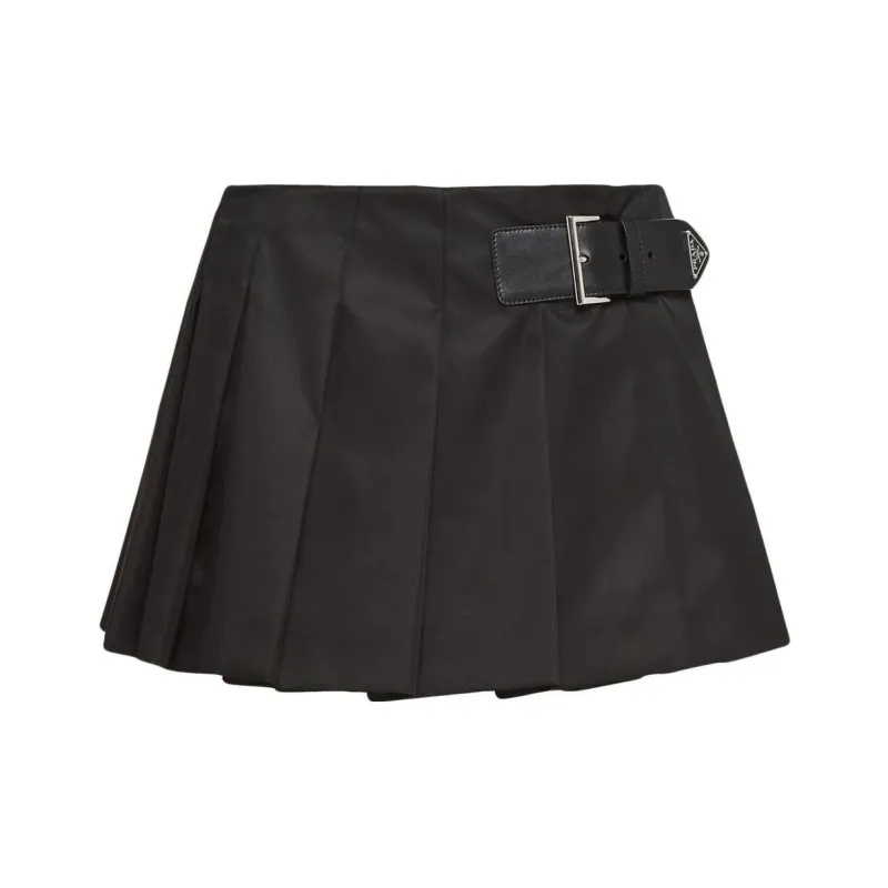 PRADA Re Nylon Pleated Miniskirt-0