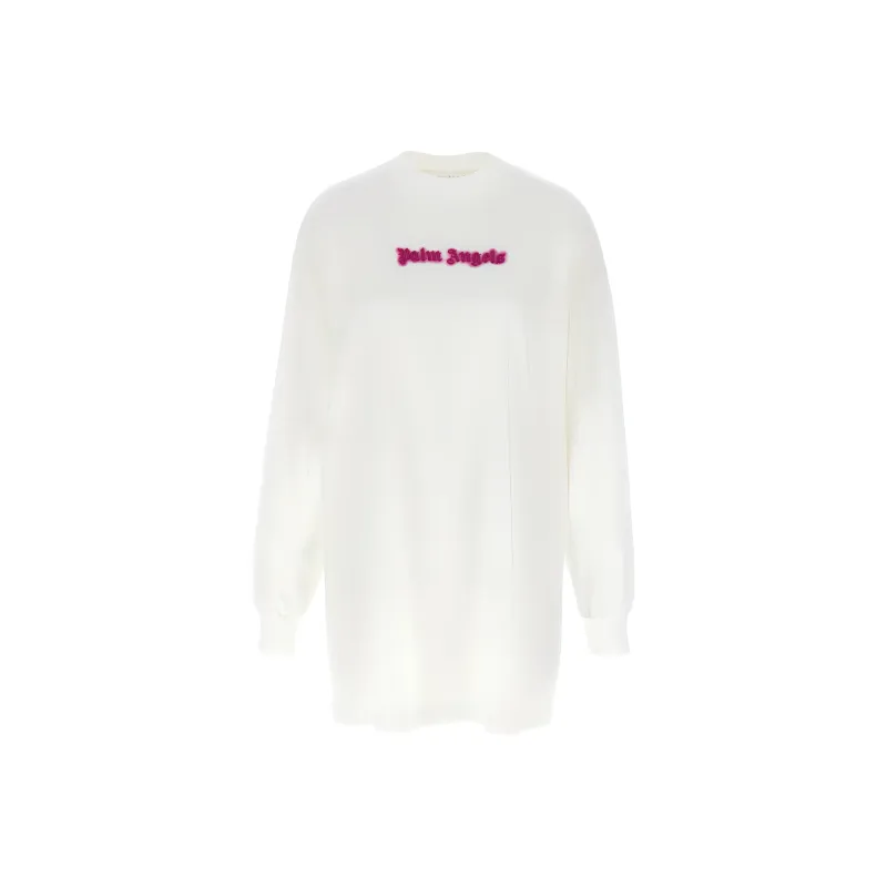 PALM ANGELS Logo print T shirt Dress-0