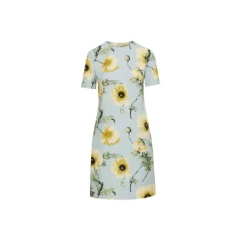 Oscar De La Renta Poppy print Poplin Minidress
