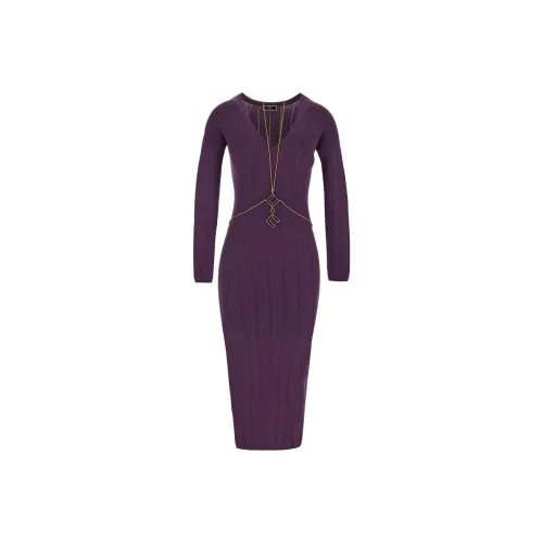 Elisabetta Franchi Long Sleeved Dresses Women's Purple