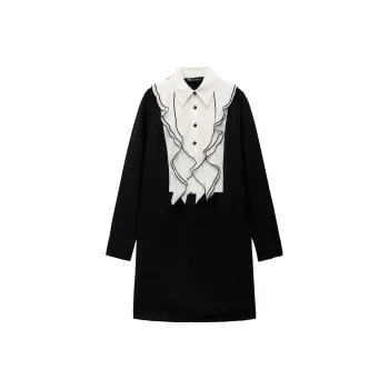ZARA Long-Sleeved Dresses Women's Black
