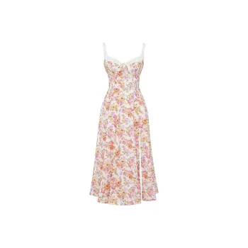 HOUSE OF CB SABRINA Slip Dresses Women's IVORY PRINT/Ivory White Base Print