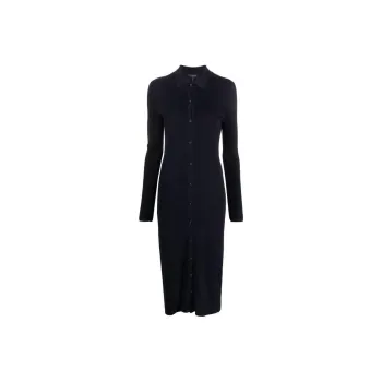 RAG&BONE Herringbone knit Buttoned Shirt Dress