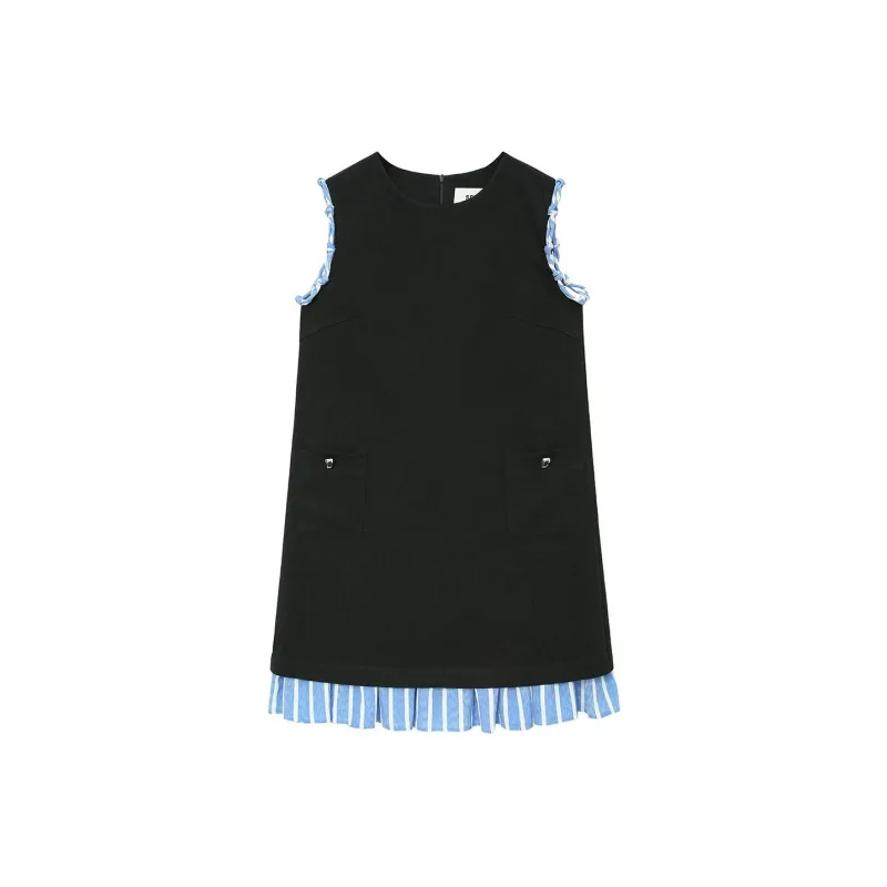 Self Who Sleeveless Dress Women's Reef Stone Black-0