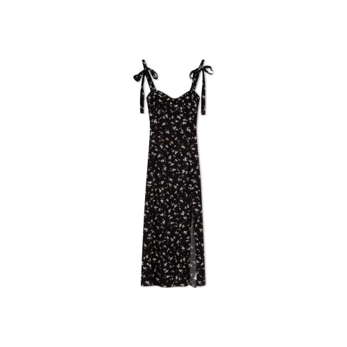 Tommy Hilfiger Slip Dresses Women's Black Print