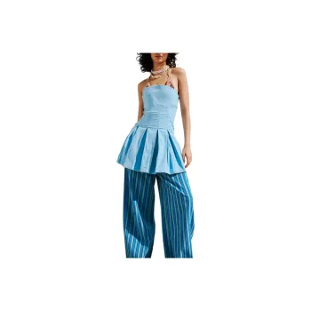FREE PEOPLE Made Me Smile Mini Sleeveless Dress Women's Clear Stream