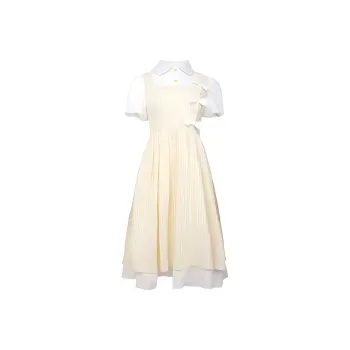 Lookinto Short Sleeved Dresses Women's Yellow
