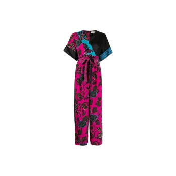 DVF Diane Von Furstenberg Rinna Panelled Wrap Jumpsuit