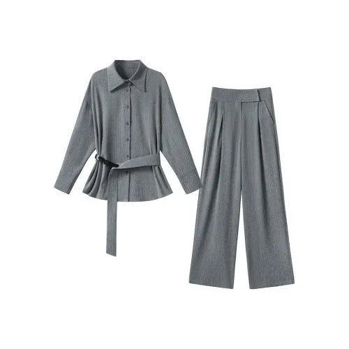 FAIRWHALE Casual Suit Women's Misty Twilight Gray