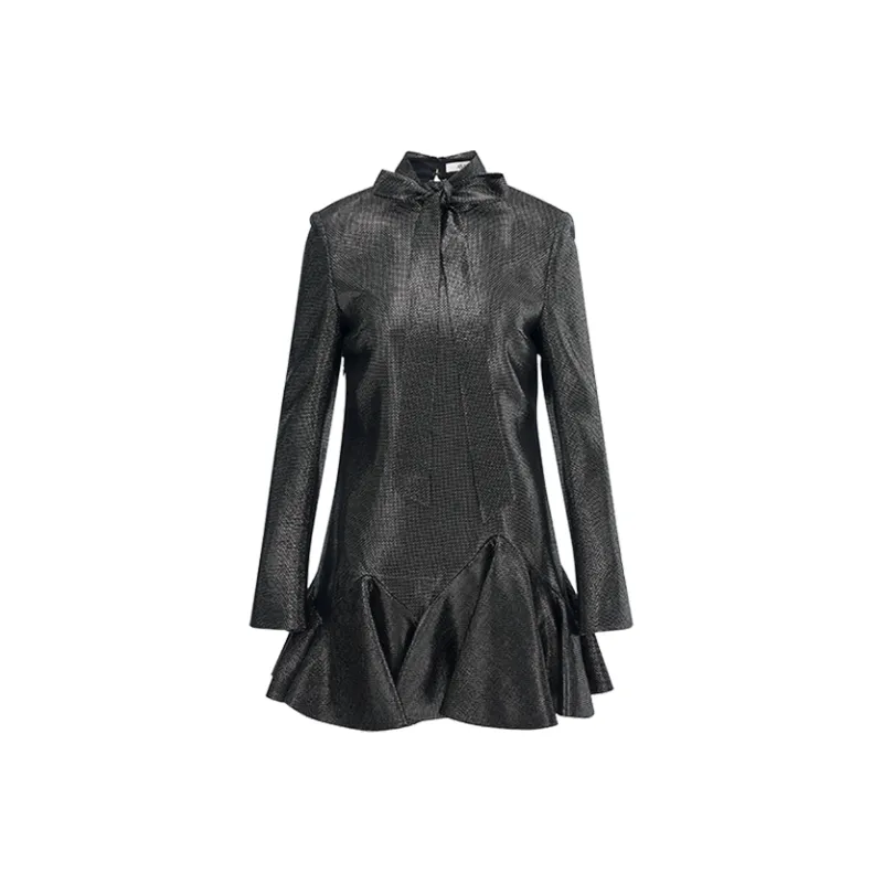 AS DALIO Long Sleeved Dress Women's Black-0